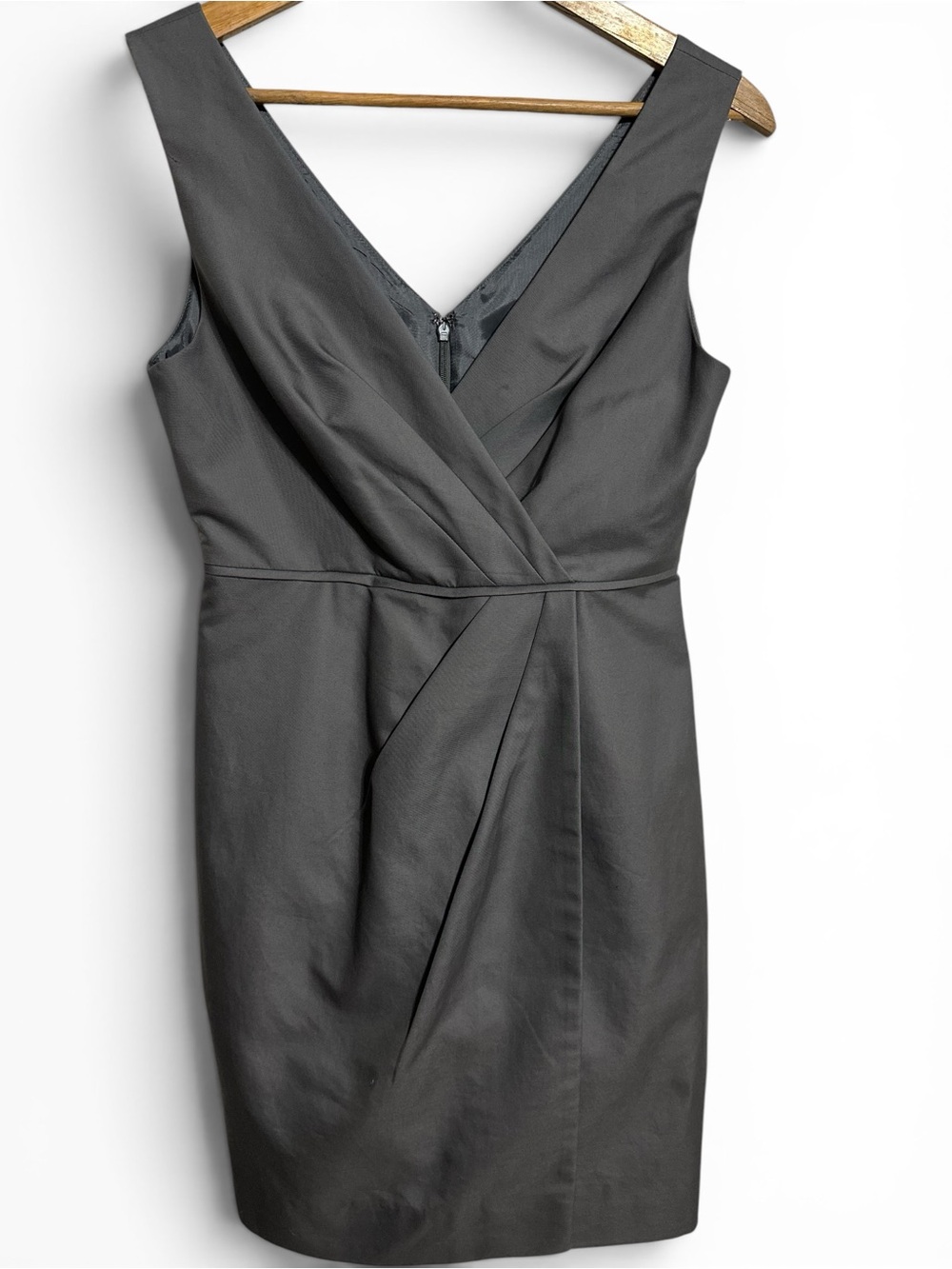 J Crew Bridal and Special Occasion Mollie Sleeveless Dress in Gray Cotton Cady